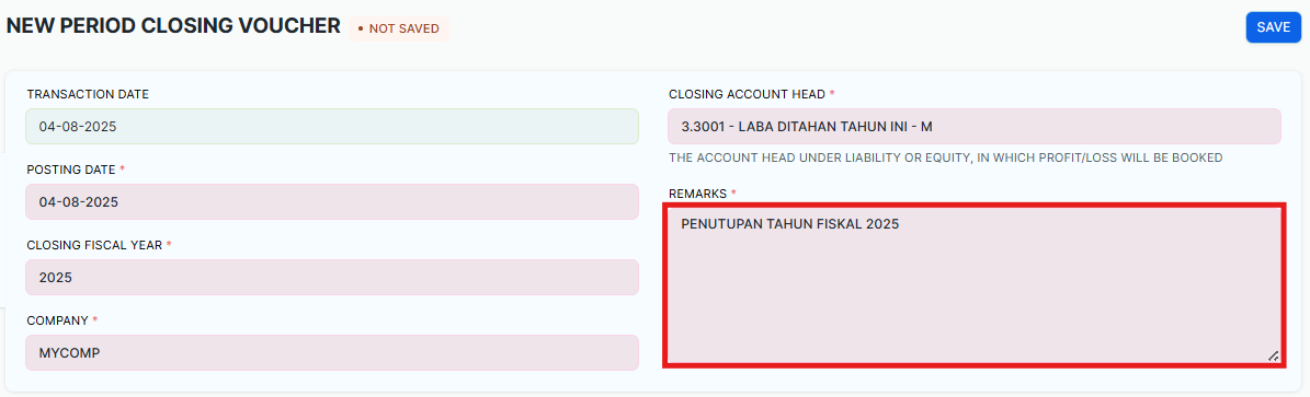 period closing catatan